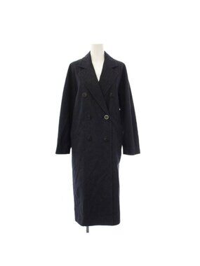 Max Mara Bacco Chesterfield Denim Coat Long Double Navy 36